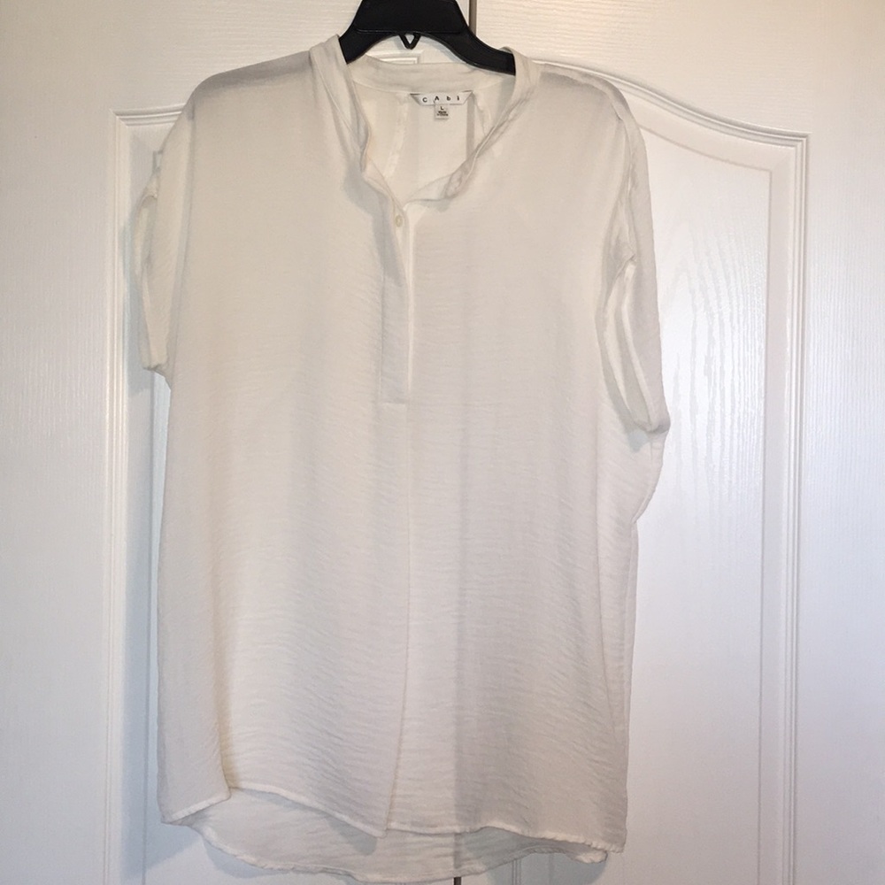 cabi white blouse size L